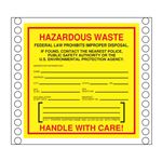 Custom Hazardous Waste Pin-Fed Decal